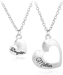 ShiQiao Spl Gift for Daughter Mom Matching Heart Pendant Jewelry Mother Daughter Necklace Mothers Day Gifts for Mom Birthday Gifts