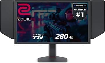 BenQ Zowie XL2540X+ 24.1 New Fast TN 280Hz Gaming Monitor, 1080p, Auto Game Mode by XL Setting to Share, Height Adjustment Powered by Industrial-Grade Bearing Design, S Switch, Shielding Hood