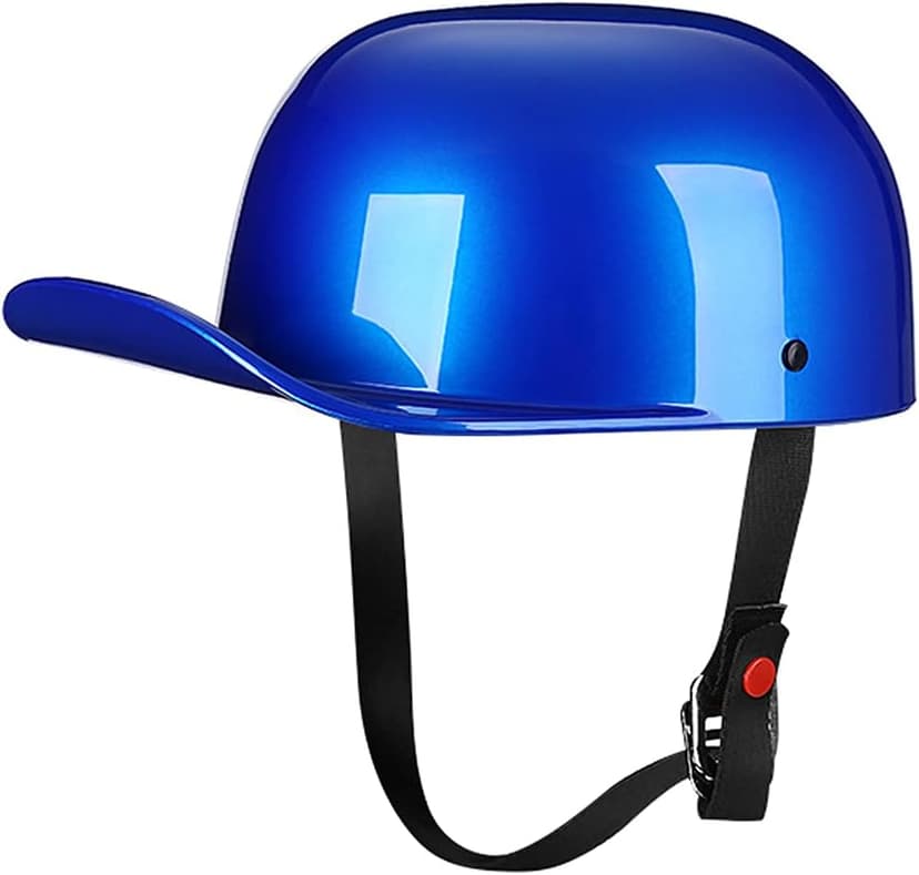 Yesmotor Baseball Motorcycle Helmet Half Cap for Bike Cruiser Chopper Moped Scooter- Dot Approved