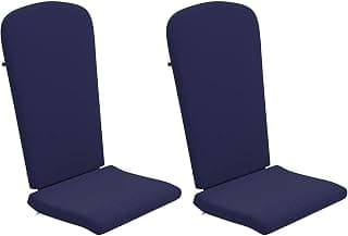 Flash Furniture Charlestown Set of 2 Adirondack Chair Cushions - Blue Fabric Cushions - 2" Thick Padding - Indoor/Outdoor - Patio Chair Replacement Cushions