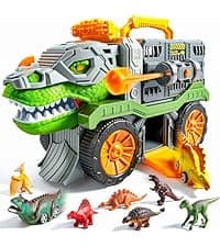 JOYIN Dinosaur Toys with Activity Play Mat & Storage Cage, 19 PCS Realistic Dinosaur Figures & Trees for Toddlers Kids Ages 3-5, Ideal for Boys and Girls Gift