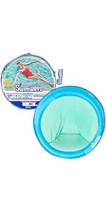 SwimWays Spring Float Premium Hammock Pool Lounger, Inflatable Pool Floats Adult with Fast Inflation for Ages 15 & Up, Sky Blue