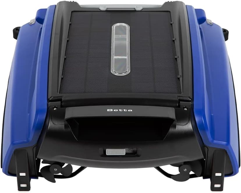 Betta SE Solar Powered Automatic Robotic Pool Surface Skimmer Cleaner with 24/7 Continuous Cleaning Battery Power and Re-Engineered Twin Salt Chlorine Tolerant Motors (Blue)