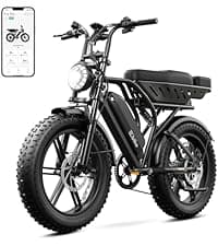 TST Electric Bike for Adults 1500W Peak 20" Fat Tire All-Terrain E-Bike 60/110 Miles 28 MPH Electric Dirt Bike - 48V 15/25 AH Battery Tested to UL 2849 Powered Electric Bicycle