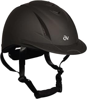 OVATION Adult Deluxe Schooler Riding Helmet - Lightweight Breathable Adjustable Equestrian Safety Helmet w/Removable Liner