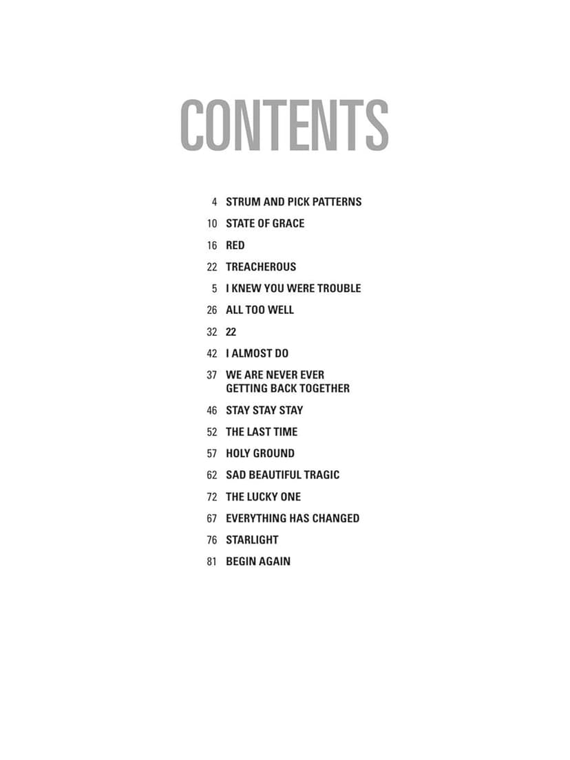 Taylor Swift: Red - Easy Guitar Sheet Music Book with Notes and Tablature | Beginner Guitar Songbook for Students and Teachers | Pop Country TAB Method Book for Learning and Practice