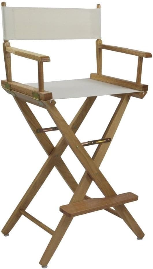 American Trails Extra-Wide Premium 30" Director's Chair Black Frame with Black Canvas, Bar Height