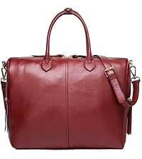 Sling Shoulder Bag for Men and Women, Genuine Leather Messenger Bag Satchel for Business Outdoor and Travel Laptop Case