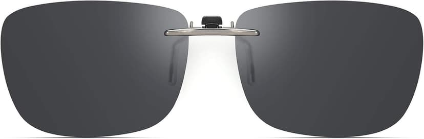 CAXMAN Polarized Clip On Sunglasses Over Prescription Glasses Men Women Compact Fit Non-Flip Up