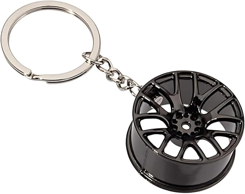 5pc Car Lovers Key Chain Set - Manual Gear Shifter | Wheel Rim | Spanner | Turbo | Brake Disc Keychain | Auto Enthusiast Gift Set | Car Truck Bike | Parts Keyring B0BZ8L2BS2