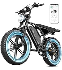 TST Electric Bike for Adults, 1500W Peak Motor 28 MPH 60/100 Miles Fat Tire Ebike with 48V 15Ah/25Ah Removable Battery 20" Electric Dirt Bike Hydraulic Suspension and 7-Speed