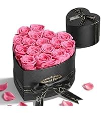 16 Preserved Flowers Rose in a Box, Gifts for Women Mom Her Wife on Mothers Day Valentines Birthday Christmas Anniversary Romantic(Red)
