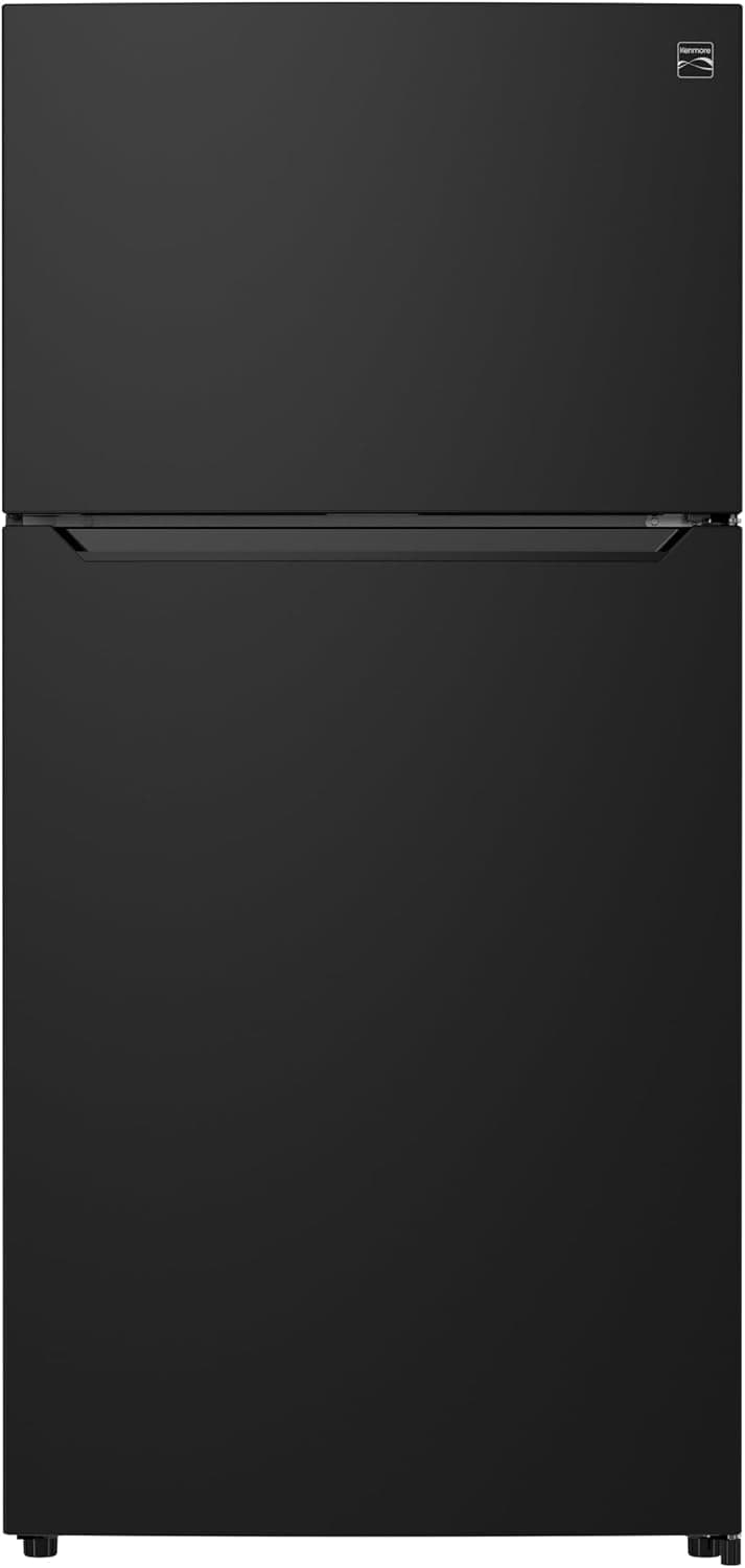 Kenmore 33" Top Mount Refrigerator with Freezer - Adjustable Shelving, Humidity-Controlled Crispers, Optional Ice Maker, LED Lighting, ENERGY STAR Certified, 25 cu. ft. Capacity - Black
