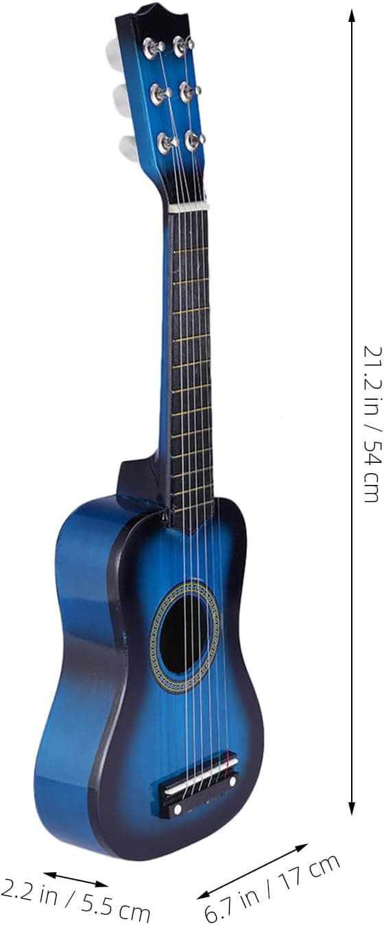 CVUTOVO Wooden Acoustic Guitar for Portable Musical Instrument for Boys Easy to Play with Low String Action for Design with High Sound Quality