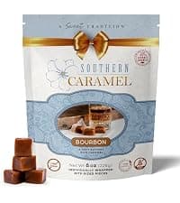 Soft Buttery Gourmet Caramel Candy Infused with Smooth, Top-Shelf Bourbon, Gluten Free, No Corn Syrup, Gift Ready Pieces Southern Caramel Bourbon Caramels, Handcrafted, 4 oz (Pack of 1) B0F3JVKW34