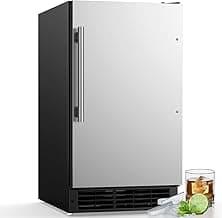 COTLIN Drainless Ice Maker 15" W with 22LBS Storage Bin, Free-Standing Under Counter Ice Maker Cabinet Ready, Crescent Ice for Home, No Drain Required, ETL Approved, 2026 Upgraded