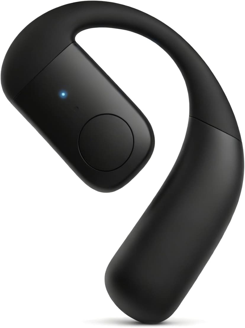 Xmenha Single Bluetooth Phone Earpiece Earbud One Ear Piece Open Ear Bud Air Bone Conduction Earbud Earless Out of Ear Headphones Bluetooth Wireless Headsets with Microphone Earhook for Work