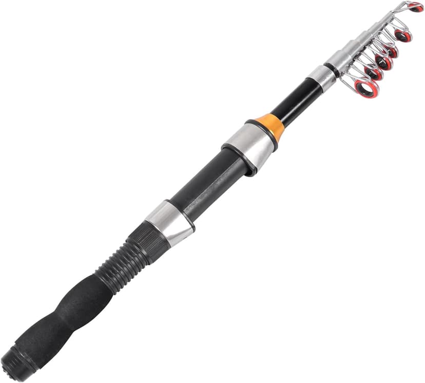 Telescopic Collapsible Extendable Fishing Rod for Saltwater and Freshwater, Lightweight and Compact Design