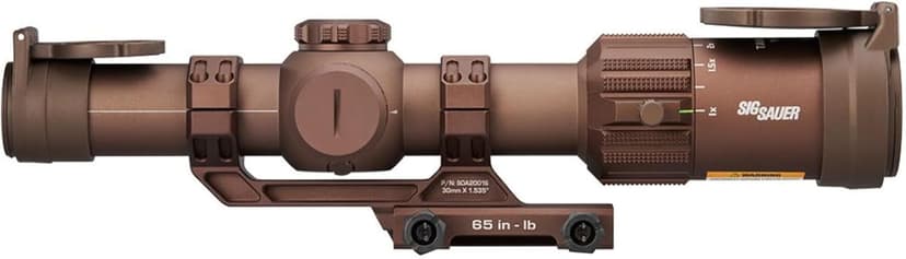 SIG SAUER Tango-MSR LPVO 1-6x24mm Waterproof Fogproof Rugged Tactical Hunting Rifle Scope | Second Focal Plane/SFP/F2 | Includes Alpha-MSR Aluminum Mount, Flip-Back Lens Covers