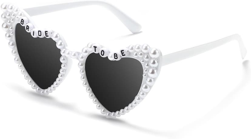 Etercycle Heart Sunglasses, Bride to Be Gifts Bachelorette Party Bride Sunglasses, Cute Glasses for Women Bachelorette Party
