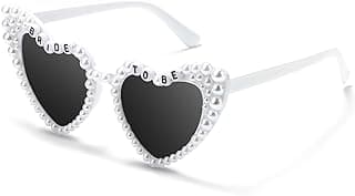 Etercycle Heart Sunglasses, Bride to Be Gifts Bachelorette Party Bride Sunglasses, Cute Glasses for Women Bachelorette Party