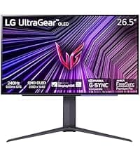 LG 27GS60QC-B Ultragear 27-inch Curved Gaming Monitor QHD (2560x1440) 180Hz 1ms 1000R AMD FreeSync HDR10 HDMIx2 DisplayPort Borderless Design Black Stabilizer DAS Crosshair FPS Counter - Black