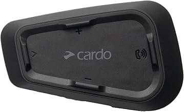 Cardo Systems Spirit Motorcycle Bluetooth Communication Headset, 2-Way Bluetooth, Thin 32mm Speakers, Waterproof, Universal Connectivity - Single Pack