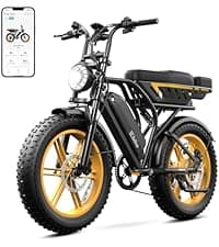TST Electric Bike for Adults 1500W Peak 20" Fat Tire All-Terrain E-Bike 60/110 Miles 28 MPH Electric Dirt Bike - 48V 15/25 AH Battery Tested to UL 2849 Powered Electric Bicycle