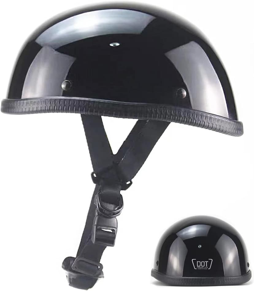 Motorcycle Half Helmet, DOT Approved Adult Men Women Retro Open Face Helmets, Helmet for Adults, Half Shell Helmet