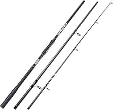 Sougayilang Spinning Fishing Rod, 3-Piece, Carbon Catfish Rod with EVA Comfortable Handle for Catfish and Carp Fishing, Medium/Heavy Power, 9'0"/10'0"/11'0"
