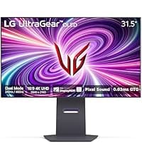 LG 32GS60QC-B Ultragear 32-inch Curved Gaming Monitor QHD (2560x1440) 180Hz 1ms 1000R AMD FreeSync HDR10 HDMIx2 DisplayPort Borderless Design Black Stabilizer DAS Crosshair FPS Counter - Black