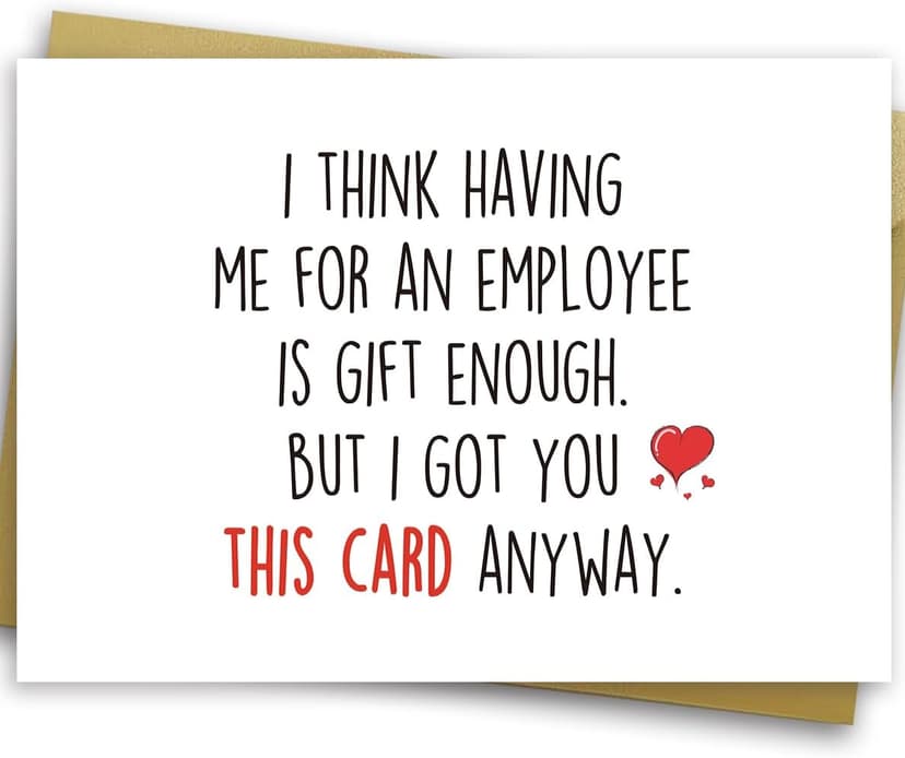 Ziwenhu Boss Day Gifts for Men, Happy Boss's Day Card for Him, Funny Boss Lady Gifts for Women, Cute Birthday Card from employee