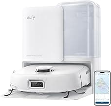 eufy Robot Vacuum E25, HydroJet System with Roller Mop, 20,000 Pa Turbo Suction, All-in-One Robot Vacuum and Mop Combo, Edge-to-Corner Cleaning, Zero-Tangle Design, AI Obstacle Avoidanced, White