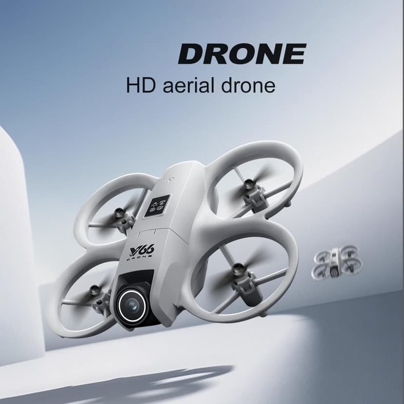 RC Small Drone with Dual Cameras, Propeller Guard, Altitude Hold, One-Key Takeoff, 3D Flips, 2 Batteries, Intelligent Obstacle Avoidance, Remote Control Helicopter Airplane, Hovering, APP Control, LED Lights, for Beginners FPV Palm Takeoff Mini Quadcopter (Orange)