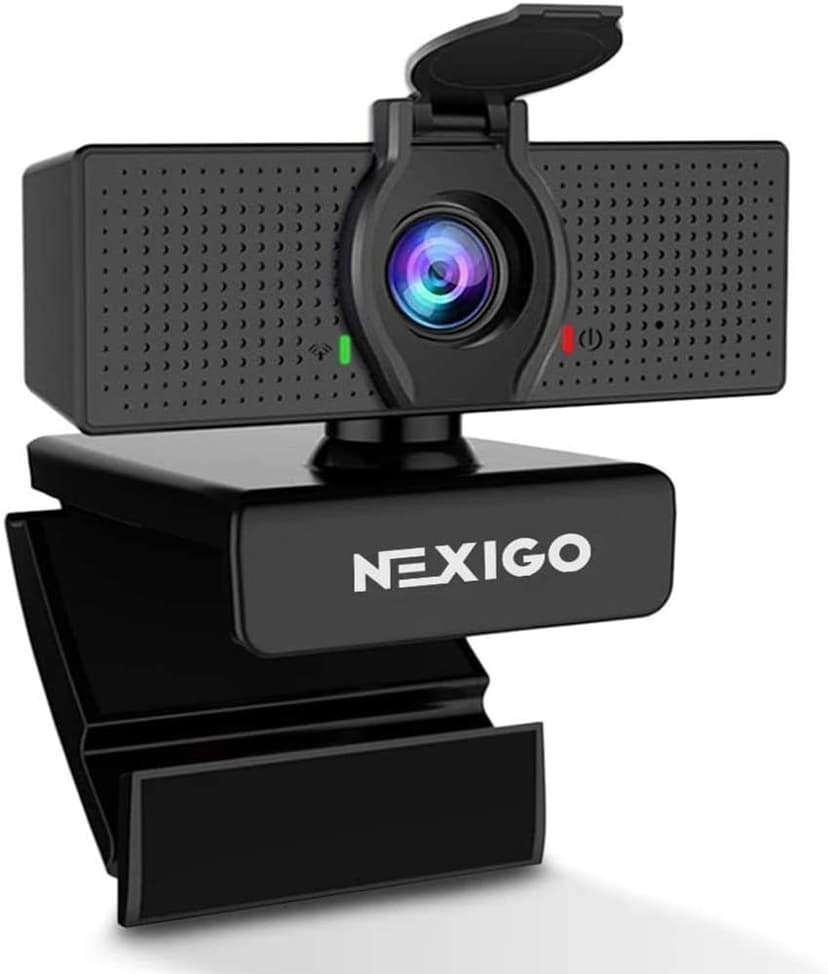 NexiGo N60 1080P Web Camera, HD Webcam with Microphone & Privacy Cover, USB Computer Camera, 110-degree Wide Angle, Plug and Play, for Zoom/Skype/Teams/OBS, Conferencing and Video Calling (Renewed)
