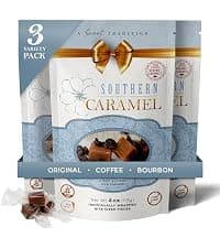 Soft Buttery Gourmet Caramel Candy Infused with Smooth, Top-Shelf Bourbon, Gluten Free, No Corn Syrup, Gift Ready Pieces Southern Caramel Bourbon Caramels, Handcrafted, 4 oz (Pack of 1) B0F3JVKW34