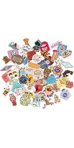 Set of Unique Sticker Decals, 5 Holograms, Waterproof, UV & Scratch Resistant, Great for Gadgets, Officially Licensed 60-Pack Conquest Harry Potter Watercolor Vinyl Stickers B08GNBGSD2
