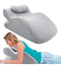 Piercing Pillow for Side Sleepers with an Ear Hole, Donut Pillow for Ear Pain CNH | Pain Relief Sleeping | Pressure Sore | Satin Washable and Adjustable Ear Protector (Dark Gray)