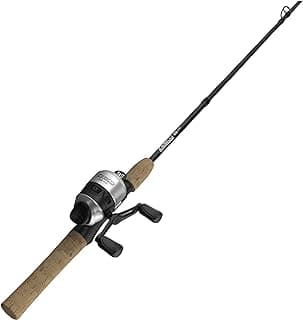 Zebco 33 Cork Reel and Fishing Rod Combo, Graphite Rod with Cork Handle, QuickSet Anti-Reverse Fishing Reel with Bite Alert, Black