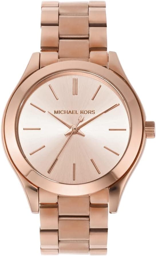 Michael Kors Slim Runway Women's Watch, Stainless Steel Bracelet Watch for Women