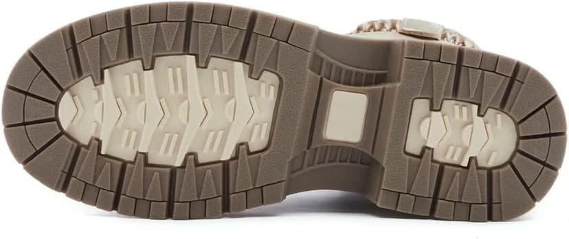 ANJOUFEMME Casual Winter Hiking Boots For Women - Womens Outdoor Snow Ankle Boots Waterproof Lightweight Lace up Fur Lined Walking Hiking Shoes