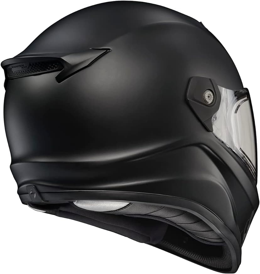 ScorpionEXO Covert FX Full Face Adult Motorcycle Helmet Street Fighter Style - Bluetooth Ready Speaker Pockets DOT ECE Solid (Matte Black - Medium)