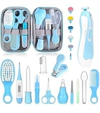 Baby Grooming Kit, Infant Safety Care Set with Hair Brush Comb Nail Clipper Nasal Aspirator,Baby Essentials Kit for Newborn Girls Boys B0B8NKVDJH