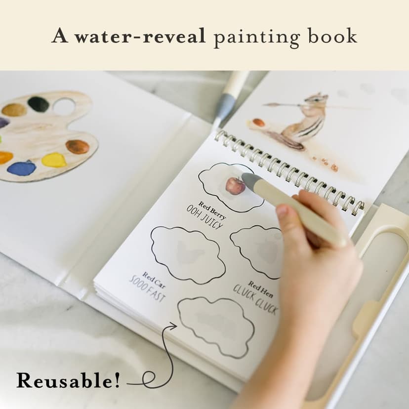 Wishy Washy (Water Reveal Edition): A Reusable Water Reveal Activity Book Teaching First Words and Colors (Tabitha Paige Children's Book Series) 196318355X