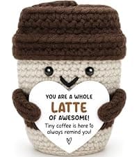 Birthday Decor Gifts for Boyfriend Husband Wife Wedding Anniversary Coffee Lover Couple Crochet Coffee Mug Decor I Love You Anniversary Women Men Her Him Gifts for Girlfriend Sweetest Day Christmas B0FX3RS85V