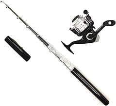 Portable Small Pen Fishing Rod And Spinning Reel Combo, 38inches Pocket Mini Fishing Kit Telescopic Fishing Pole For River Lake Reservoirs Ice And So On (Fishing Rod and Reel Combos)