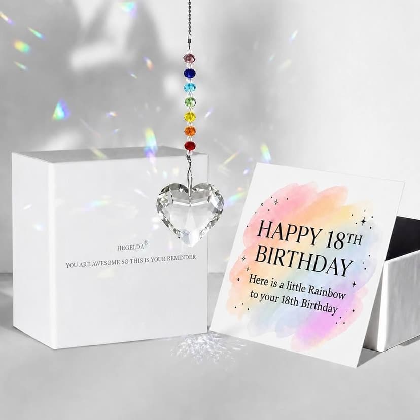 18 Year Old day Eighteen 2008 18th Birthday Decorations for Girls Daughter Son Sister Niece Friends Hegelda 18th Birthday Gifts Decorations for Girls Her Crystal Suncatcher B0HF7GWC74