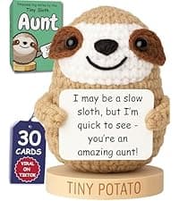 Funny Sister Gifts - Handmade Crochet Potato Doll with 30 Signs | Cute Sisters Presents Ideas for Christmas, Unique Birthday Gift for Sister from Sisters, Brother, Step Bonus Sis