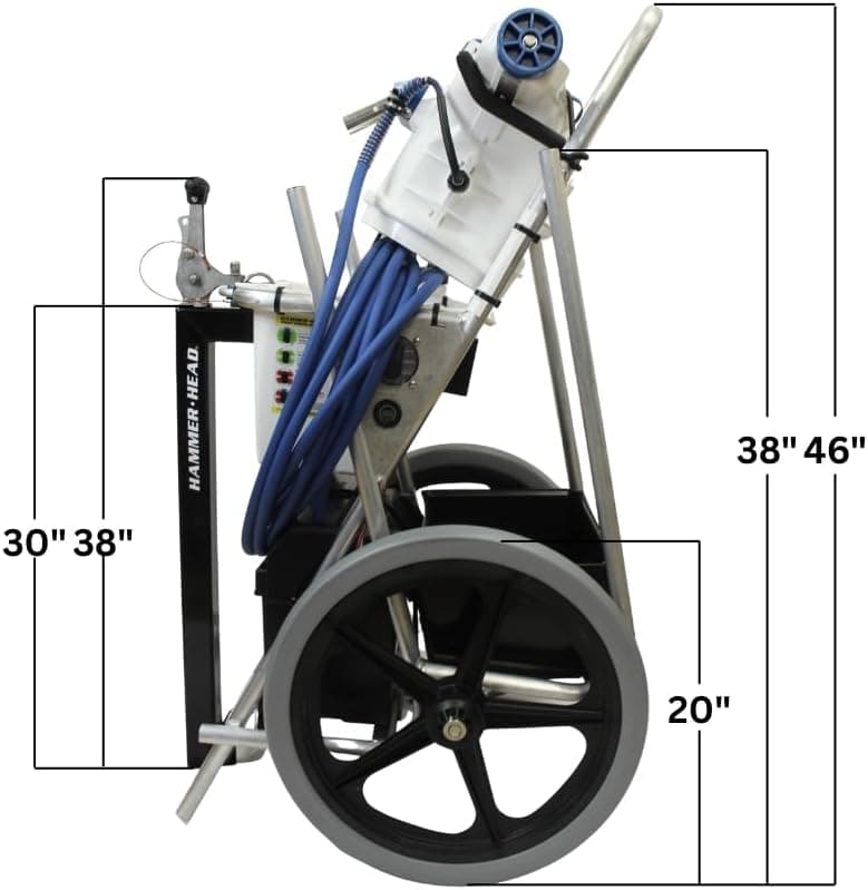 Hammerhead Service-21 Commercial Pool Cleaner | 21" Vacuum Head with 40' Floating Cord | Professional Portable Cleaner for Service & Resort Carts