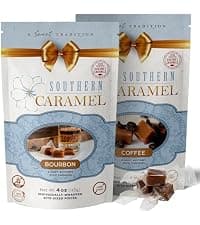 Soft Buttery Gourmet Caramel Candy Infused with Smooth, Top-Shelf Bourbon, Gluten Free, No Corn Syrup, Gift Ready Pieces Southern Caramel Bourbon Caramels, Handcrafted, 4 oz (Pack of 1) B0F3JVKW34